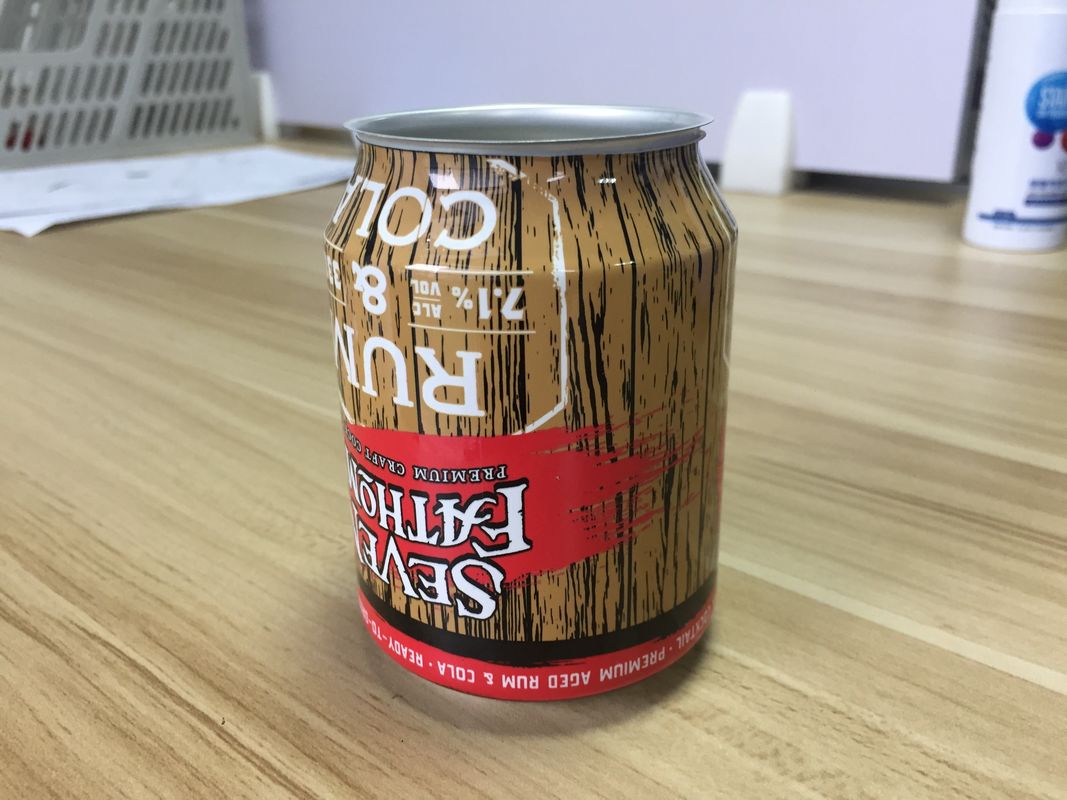 Aluminium Stubby Steel Beer Cans , 250ml Empty Aluminum Cans 202 206 Cap
