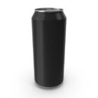 Round Matte Printed 16oz 473ml Black Aluminum Can